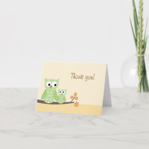 Hoot Owl Folded Merci carte de note