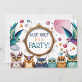 Hoot Owl Invitation personnalisée Anniversaire (Devant)