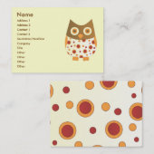 Hoot Owl Visitekaartje (Voorkant / Achterkant)