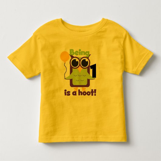 Hoot Uil 1e Verjaardag T-shirts en geschenken (Voorkant)