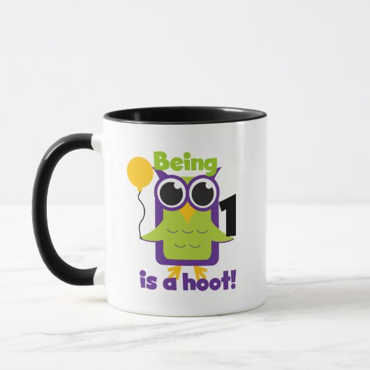 Hoot Uil 1e Verjaardag T-shirts en geschenken Mok (Links)
