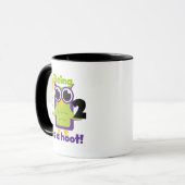 Hoot Uil 2e Verjaardag T shirten en geschenken Mok (Voorkant links)