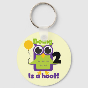 Hoot Uil 2e Verjaardag T shirten en geschenken Sleutelhanger