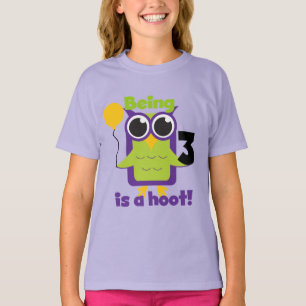 Hoot Uil 3e Verjaardag T-shirts en geschenken
