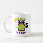 Hoot Uil 5e verjaardag T-shirts en geschenken Koffiemok (Links)