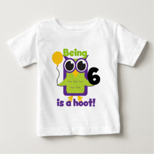 Hoot Uil 6e verjaardag T-shirts en geschenken