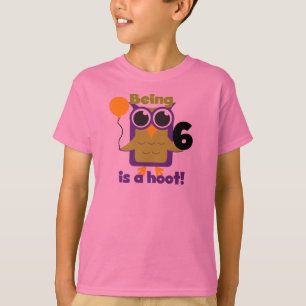 Hoot Uil 6e verjaardag T-shirts en geschenken