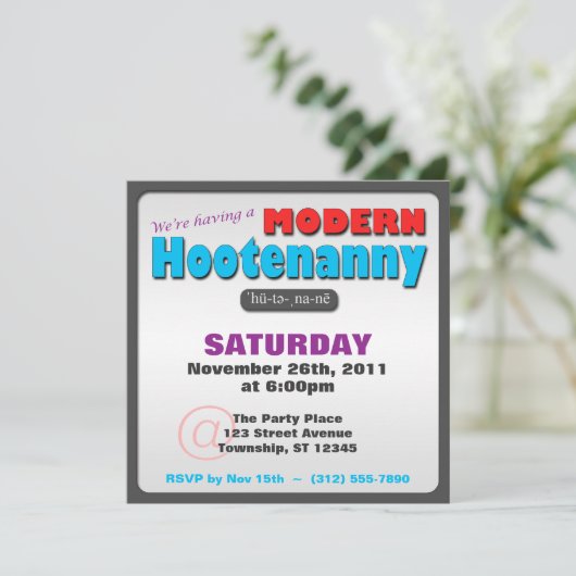 Hootenanny Carré Invitations (Debout devant)