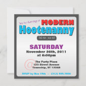 Hootenanny Carré Invitations (Devant)
