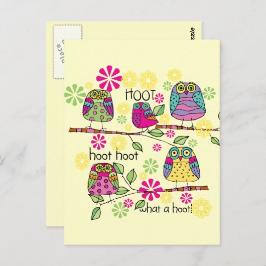 Hootie Owl Briefkaart (Voorkant / Achterkant)