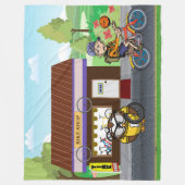 Hootin' Cycles Fleece Deken (Voorkant)