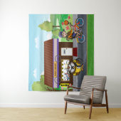 Hootin' Cycles Wandkleed (In situ)