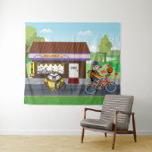 Hootin' Cycles Wandkleed (In Situ (horizontaal))