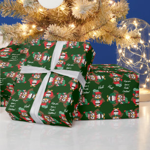 Hootin Owl Kerstmis Cadeaupapier