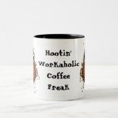 Hootin' Workaholic Coffee Freak Mok owl (Center)