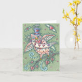 HOOTS N'COEURS OWL NOTE CARTE Vide (Fleur jaune)