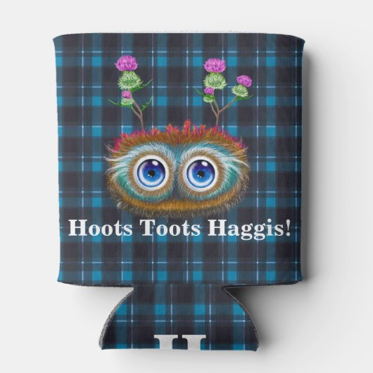 Hoots Toots Haggis. Schotse wijsheid. Blikjeskoeler (Achterkant)