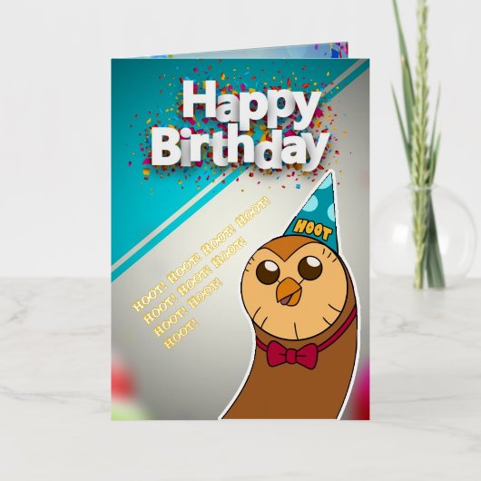 Hooty Birthday Card The Owl House Invitation (Recto)
