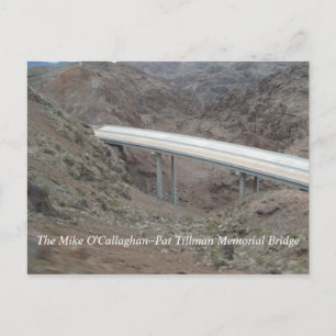 Hoover Dam Bypass Bridge-bouw Briefkaart