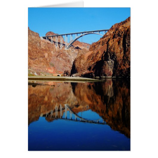Hoover Dam Bypass Memorial Bridge Blank Kaart Vert (Voorkant)