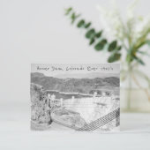 Hoover Dam Mid-Century Briefkaart (Staand voorkant)