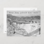Hoover Dam Mid-Century Briefkaart (Voorkant / Achterkant)