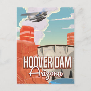 Hoover Dam Nevada Arizona  cartoon Briefkaart