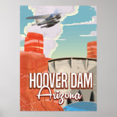 Hoover Dam Nevada Arizona cartoon Poster (Voorkant)