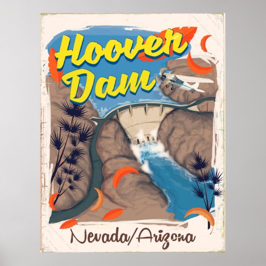 Hoover Dam Nevada/Arizona travel poster (Devant)