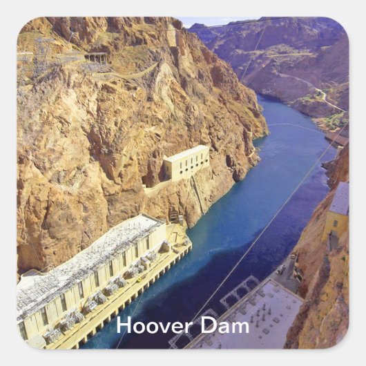 Hoover Dam, Nevada Vierkante Sticker (Voorkant)