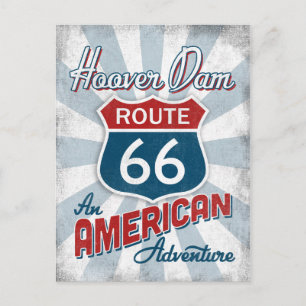 Hoover Dam Route 66  Amerika Briefkaart