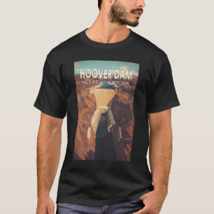 Hoover Dam Travel Art Vintage T-shirt