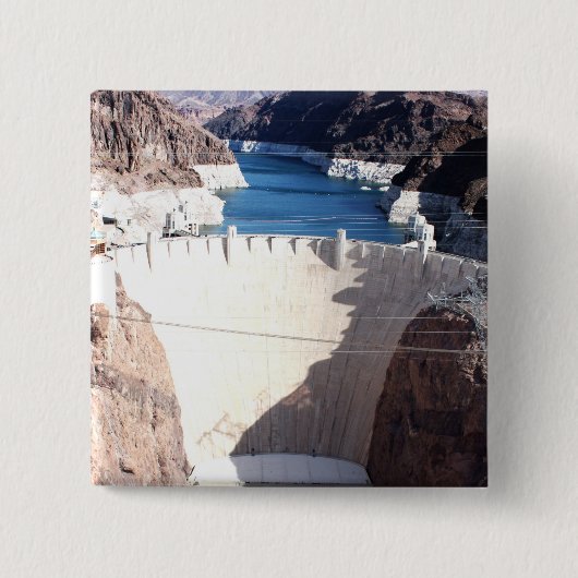 Hoover Dam Vierkante Button 5,1 Cm (Voorkant)