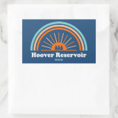 Hoover Reservoir Ohio Rainbow Rechthoekige Sticker (Tas)