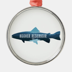Hoover Reservoir Ohio Vis Metalen Ornament