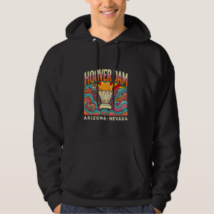 Hooverdam Arizona Nevada Vintage Retro Groovy Gra Hoodie