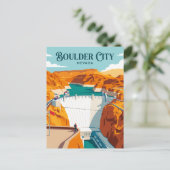 Hooverdam VS Briefkaart (Staand voorkant)