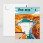 Hooverdam VS Briefkaart (Voorkant / Achterkant)