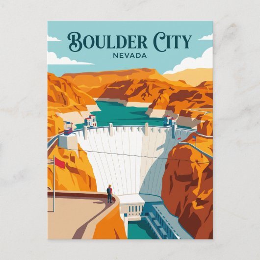 Hooverdam VS Briefkaart (Voorkant)