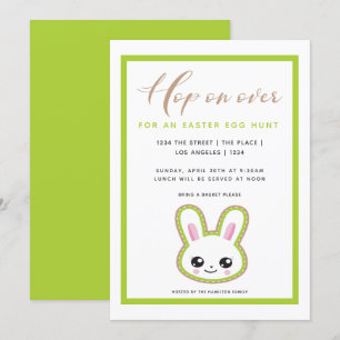 Hop aan over paaseihunt Bunny gepersonaliseerd Kaart