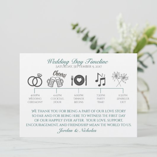 Hop, Bier Trouwprogramma Programma (Staand voorkant)