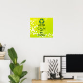 HOP CALM EN ben een groene canvasafdruk Poster (Thuiskantoor)