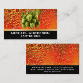 Hop en gerst Amber Ale bier Visitekaartje (Voorkant / Achterkant)