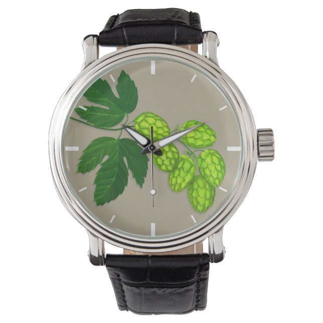 Hop Flowers Horloge (Voorkant)