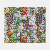 Hop Graffiti-dekens Fleece Deken (Voorkant (Horizontaal))