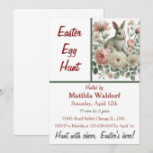 Hop & Hunt: Easter Egg Hunt Uitnodiging (Voorkant / Achterkant)