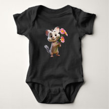 Hop in schattigheid konijn Baby Bodysuit