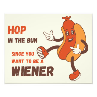 Hop in the Bun als je een Wiener wilt zijn Foto Afdruk
