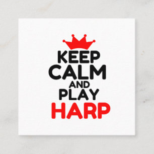 HOP KALM EN SPELEN HARP VIERKANTE VISITEKAARTJE