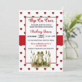 Hop On Over Cute Frog Baby shower Invitation (Debout devant)